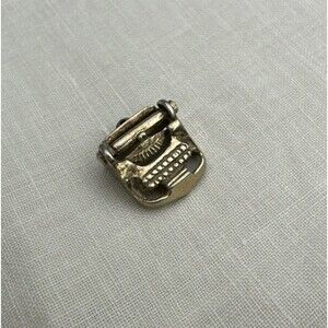 Vintage Sterling Silver 925 Typewriter Charm For Bracelet
